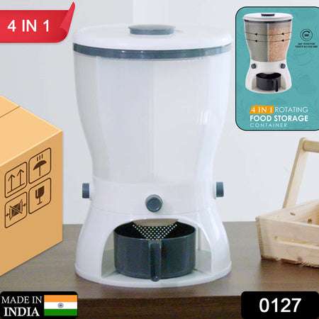 4in1 Rice Dispenser Grain Storage Container Household Cereal Dispenser - LootFaat
