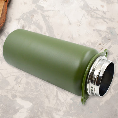 Liter Stainless Steel Water Bottle With Straw Strap  Handle  Vacuum Insulated Thermos Flask Double-walled Coffee Thermos Flask Leak-proof Water Bottle For Sports Fitness Gym (1500ml) - second image