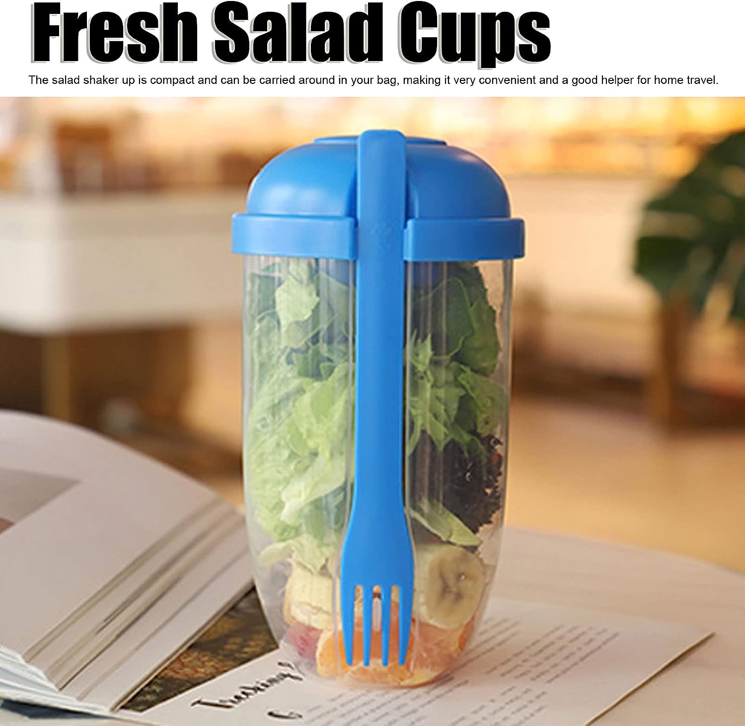 Fruit And Vegetable Salad Cups Easy Clean Salad Mixing Cup For Business People For Business Travel (1pc) - LootFaat