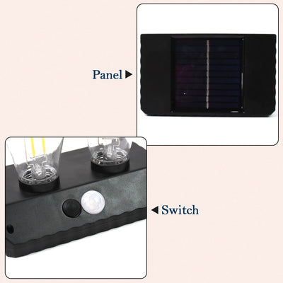 Solar Double LED Wall Lamp YT-819 - 2W - second image