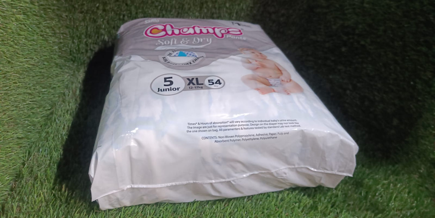 Champs extra large diaper pants, 54 pcs, for maximum absorbency and comfort