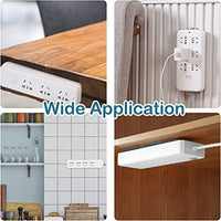 Power Strip Holder, 2pcs Self Adhesive Power Strip Mount, Wall Mount Punch Free Desktop Socket Fixer