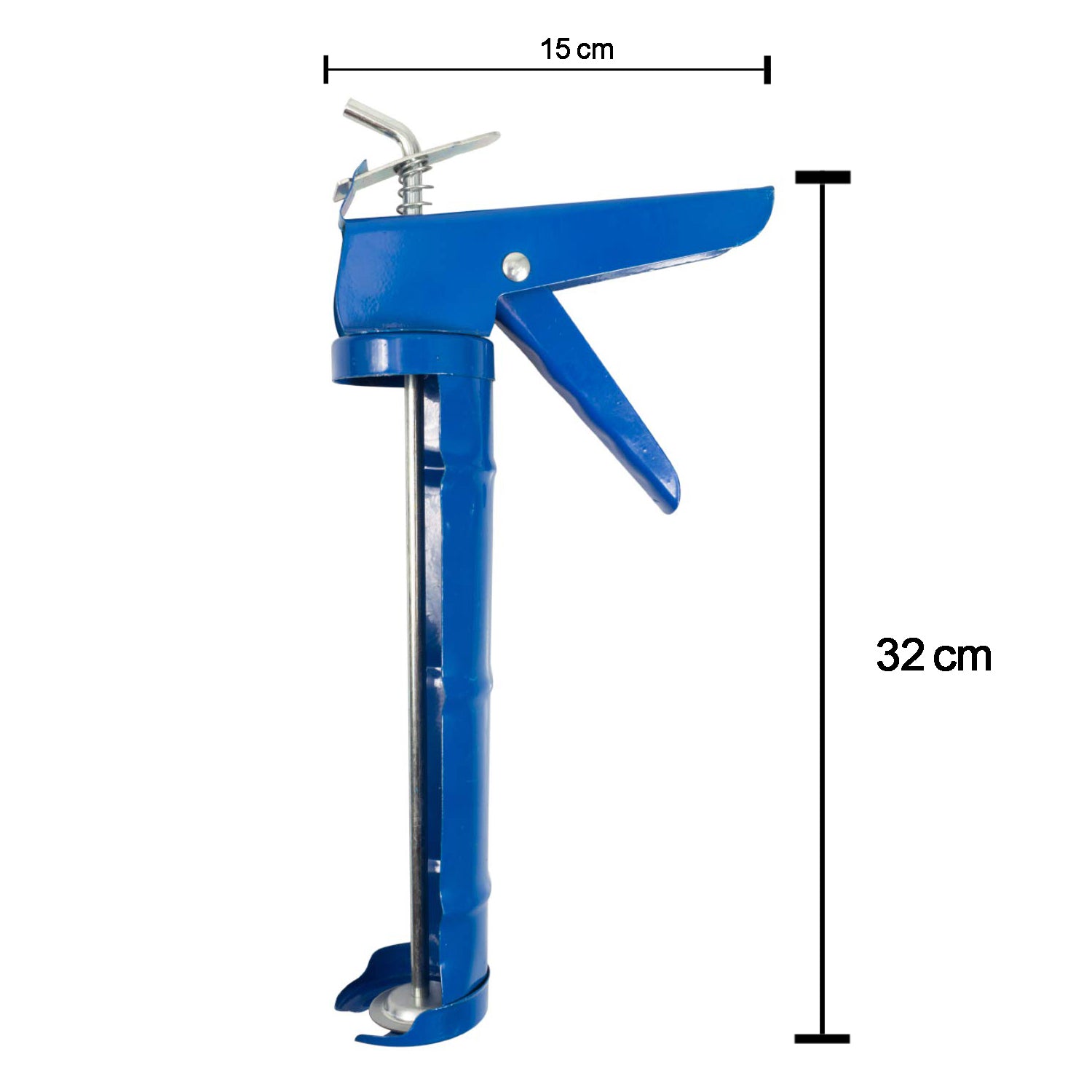 Durable steel caulking gun for heavy-duty silicone use.