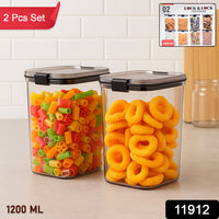 1200 Ml Airtight Lock  Lock Food Storage Container Set  2 Piece