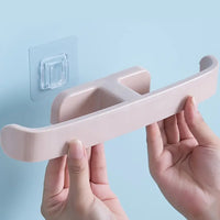 Bathroom Towel Slipper Hanging Rack Self Adhesive Wall Mounted (1 Pc) - LootFaat