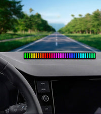 Smart RGB Rhythm Sound Bar – LED Music Ambient Light for Car, Desk & Gaming, 18 Colors, 9 Modes