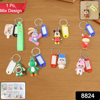 Personalized name tag keychain