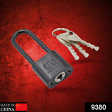 Mini padlock with plastic beam and key set.