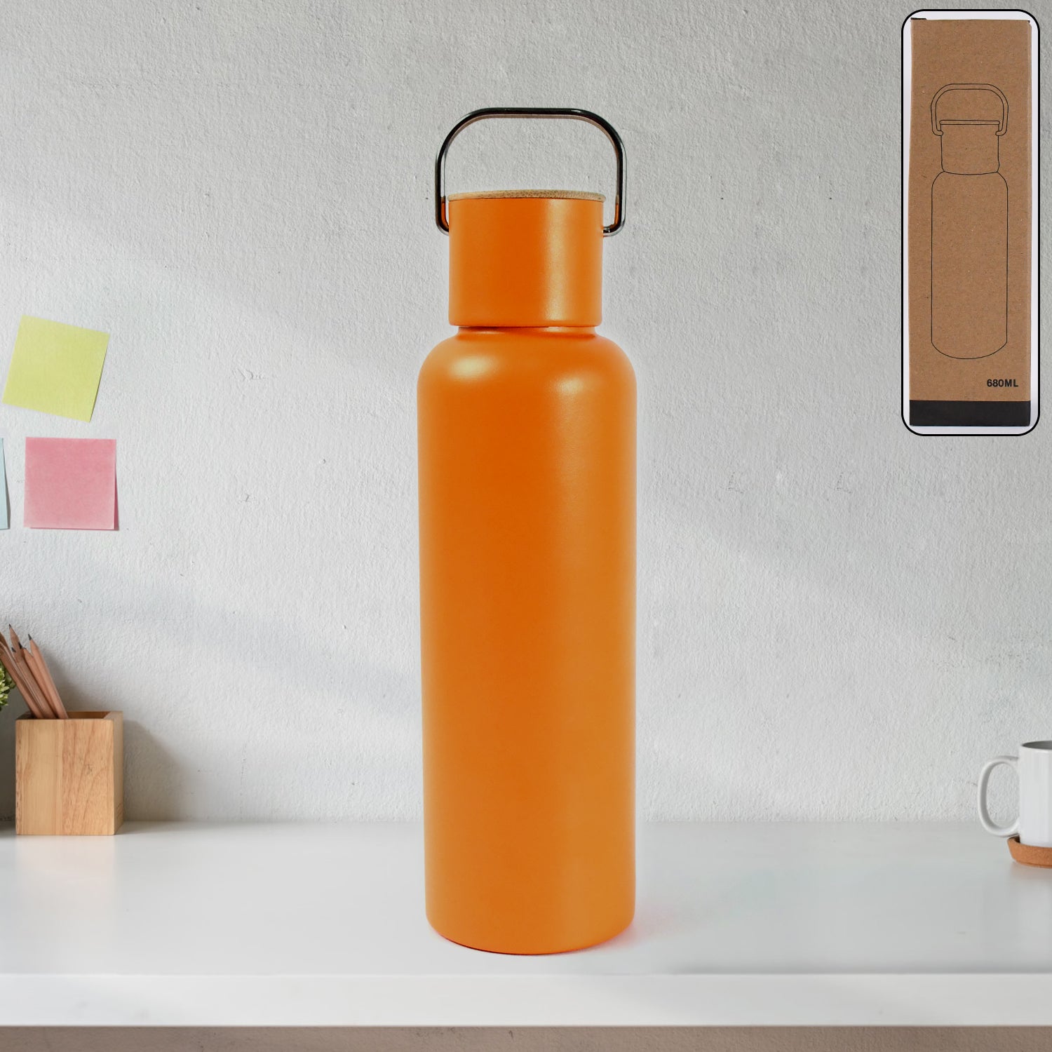 Water Bottle High Quality Premium Water Bottle Stainless Steel 680ml - LootFaat