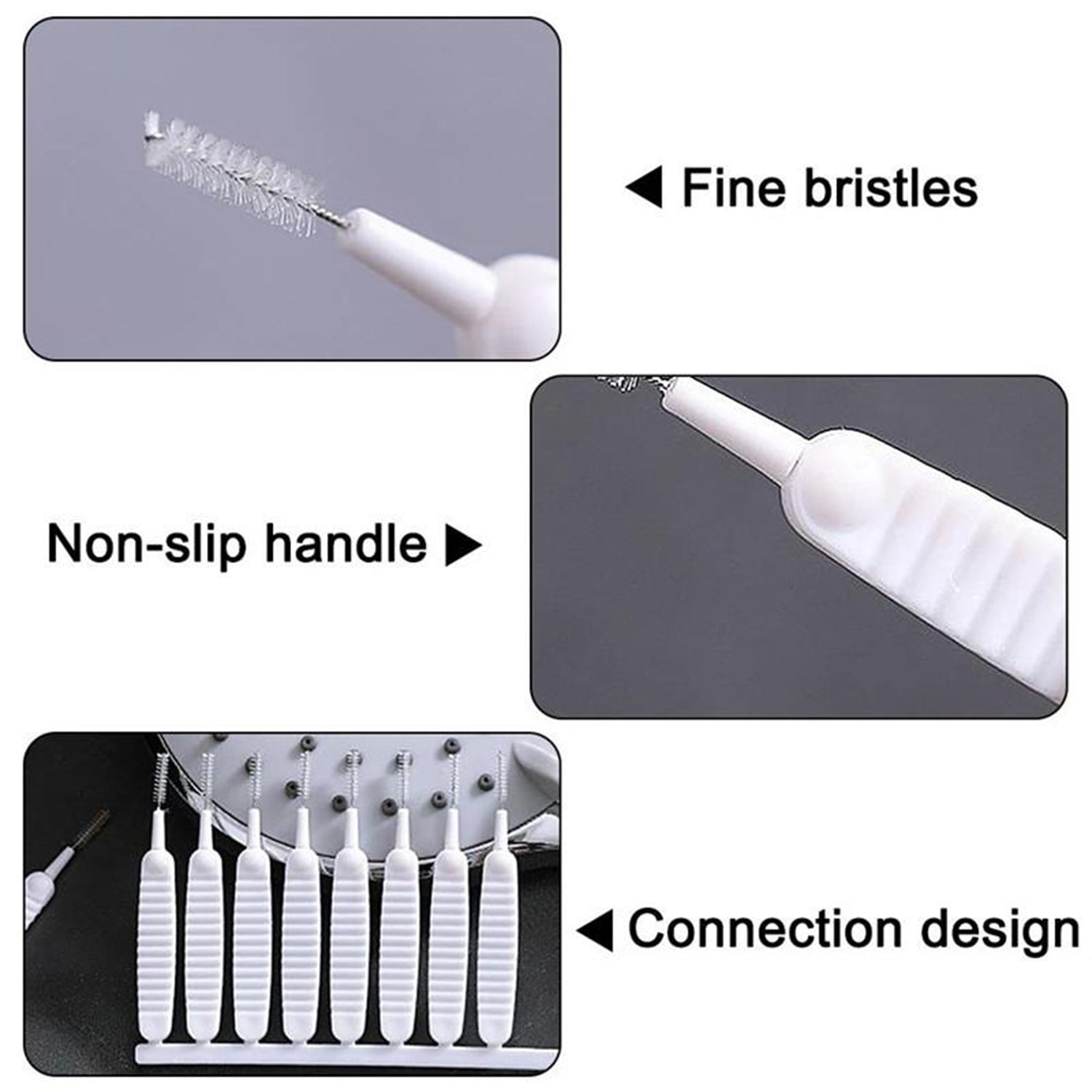 10pcs Shower Nozzle Cleaning Brush Reusable Multifunctional Shower Head Anti-clogging Small Brush - LootFaat