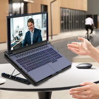 Laptop Cooling Pad with 2 Quiet LED Fans, Dual USB Ports, 7 Adjustable Heights