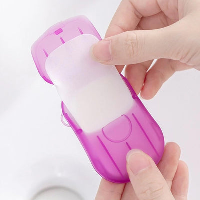 Travel Paper Soap Sheets with Case - Portable Hand Washing (20 Sheets) - second image