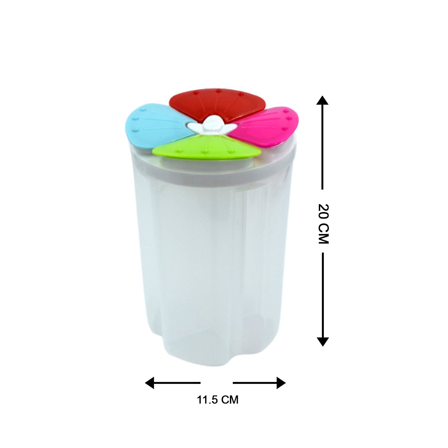 4 Section Storage Containers Airtight Transparent Food Plastic Storage Container - LootFaat