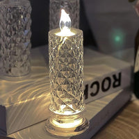 Rose Candles For Home Decoration Crystal Candle Lights - LootFaat
