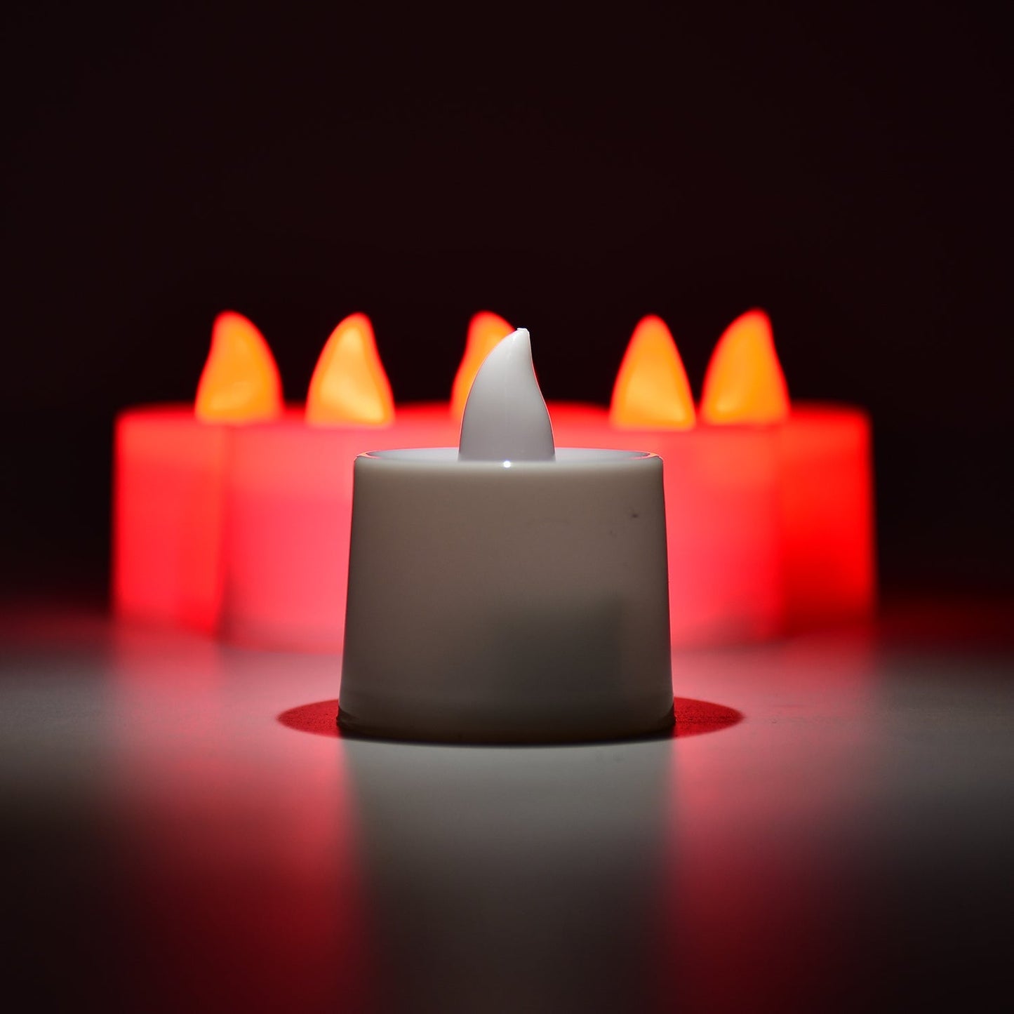 Premium Red LED Tealights Smokeless Home - Premium Quality - Best Quality & Value
