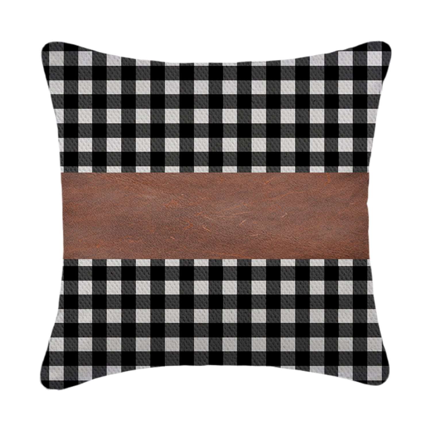 Pillow Covers Leather  Cotton Cushion Covers (17  17 Inch  1 Pair  2 Pc) - LootFaat