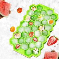 Flexible Silicone Honeycomb Design 37 Cavity Ice Cube Moulds Trays Small Cubes For Whiskey Tray For Fridge (Multicolor) - LootFaat