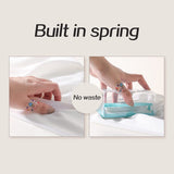 2-in-1 Portable Soap Dish & Dispenser: Roller, Drain Holes, Foaming