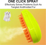 3 In1 Cat Steamy Brush, Self Cleaning Steam Cat Brush Cat Steamer Brush for Massage Cat Grooming Brush Pet Hair Removal Comb for Cat and Dog, for Removing Tangled and Loose Hair