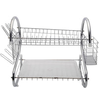 Rectangle dish rack with stainless steel and drip tray