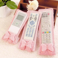 3pc Remote Cover With Bow Knot For Tv Air Conditioner D2h Dth Remote Control Dust Cover - LootFaat