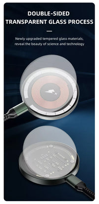 Transparent Magnetic Wireless Charger for iPhone 12/13/15/16/17