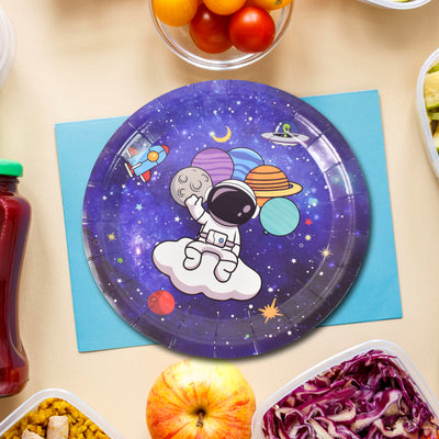 Round Plates Disposable Paper Plates  Happy Birthday Gift (10 Pcs Set  Mix Design) - second image