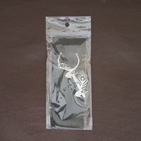 Krishna Flute  Peacock Feather Metal Keychain - (1 Pc)