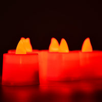 Premium Red LED Tealights Smokeless Home - Premium Quality - Best Quality & Value
