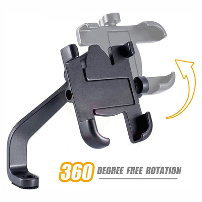 12674 Full Metal Body Bike  Scooty 360 Degree Rotating Mobile Holder Stand For Bicycle Motorcycle Scooty For Maps And Gps Navigation Fits All Smartphones (1 Pc) - second image