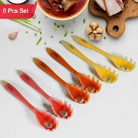 Multipurpose Silicone Spoon Silicone Basting Spoon Non-stick Kitchen Utensils Household Gadgets Heat-resistant Non Stick Spoons Kitchen Cookware Items For Cooking And Baking (6 Pcs Set) - LootFaat