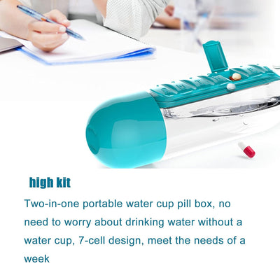 Pill  Vitamin Bottle Water Bottle Multi Functional Use For Traveling  Outdoor Use Water Bottle Travelling Kit Summer Special Bottle (600 Ml   Mix Color ) - second image