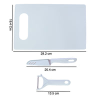 Lifestyle view of 3 In 1 Kitchen Knife  Chopping Board Set (1 Set) - Home & Kitchen in use