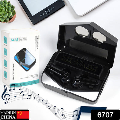 M28 Gaming Earbuds Max - Bluetooth 5.1 Headset with LED Lighting - Black