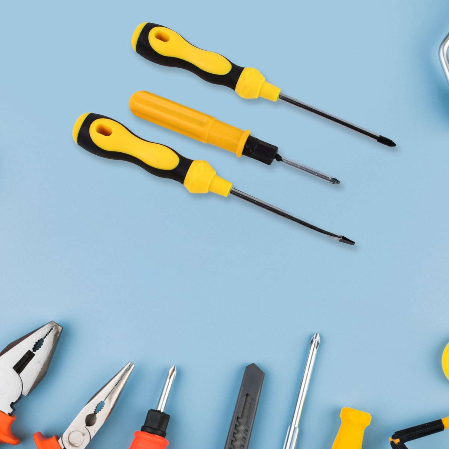 7 Pcs Hand Tool Kit And Magnetic Wristband For Holding Screws Bolts Drill Bits - LootFaat
