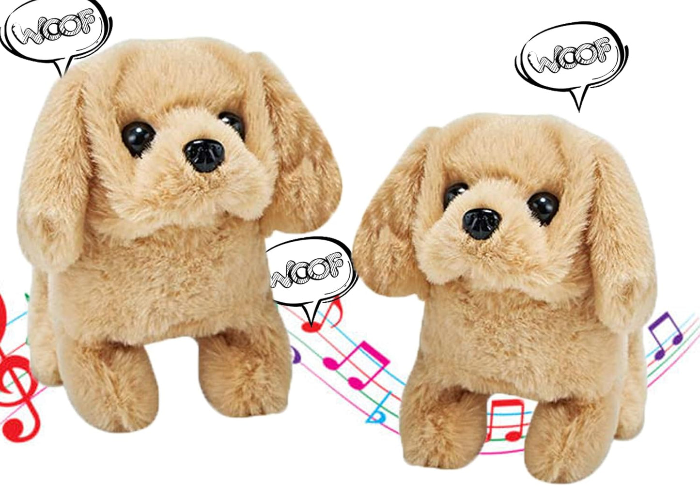 Electronic Interactive Plush Puppy Toy – Walking, Barking, and Tail Wagging Pet for Kids
