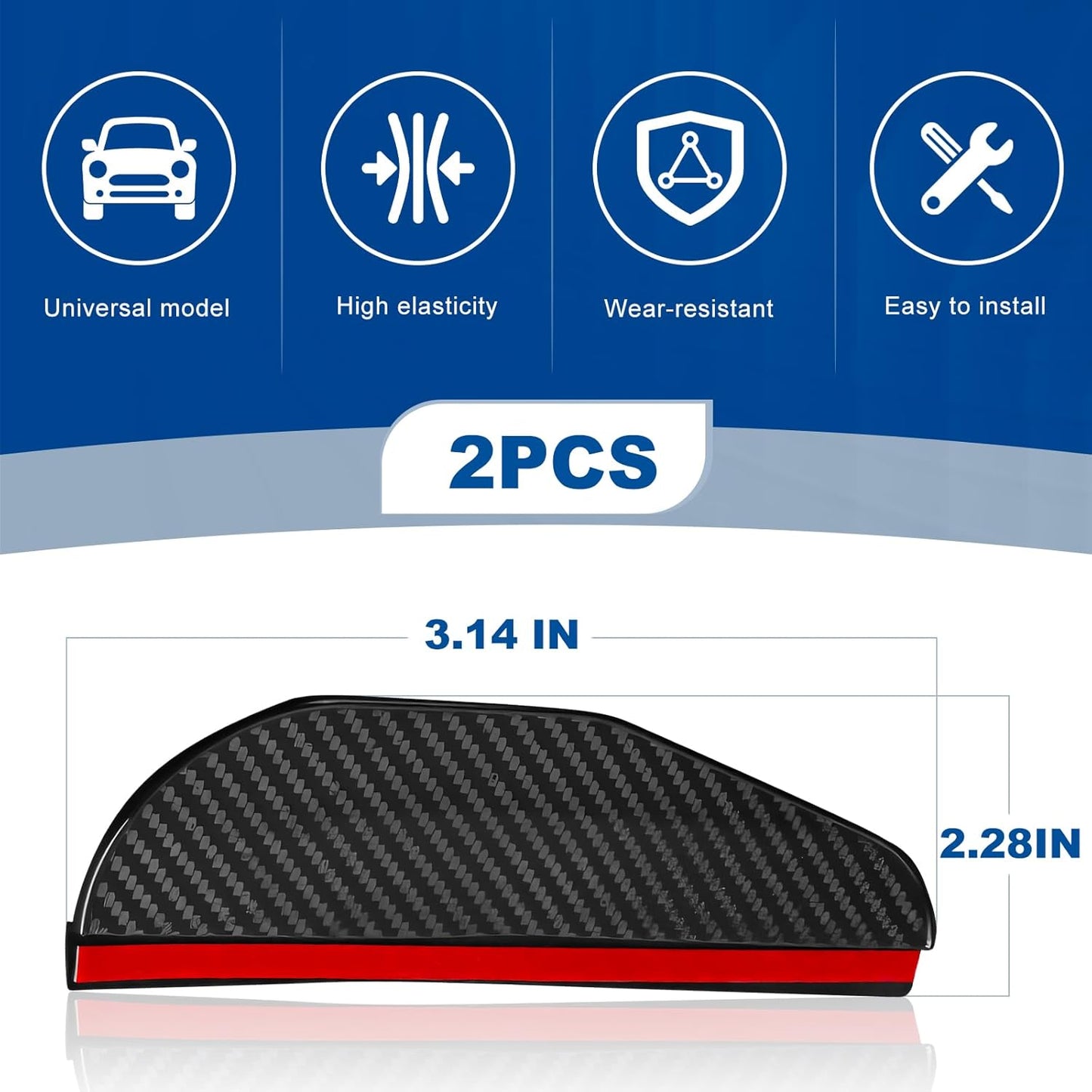 Carbon Fibre Rearview Mirror Rain Cover – Universal Water-Repellent Car Accessory