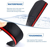 Carbon Fibre Rearview Mirror Rain Cover – Universal Water-Repellent Car Accessory