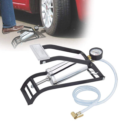 Heavy Duty Steel Foot Pump for Cars, Bikes & Cycles