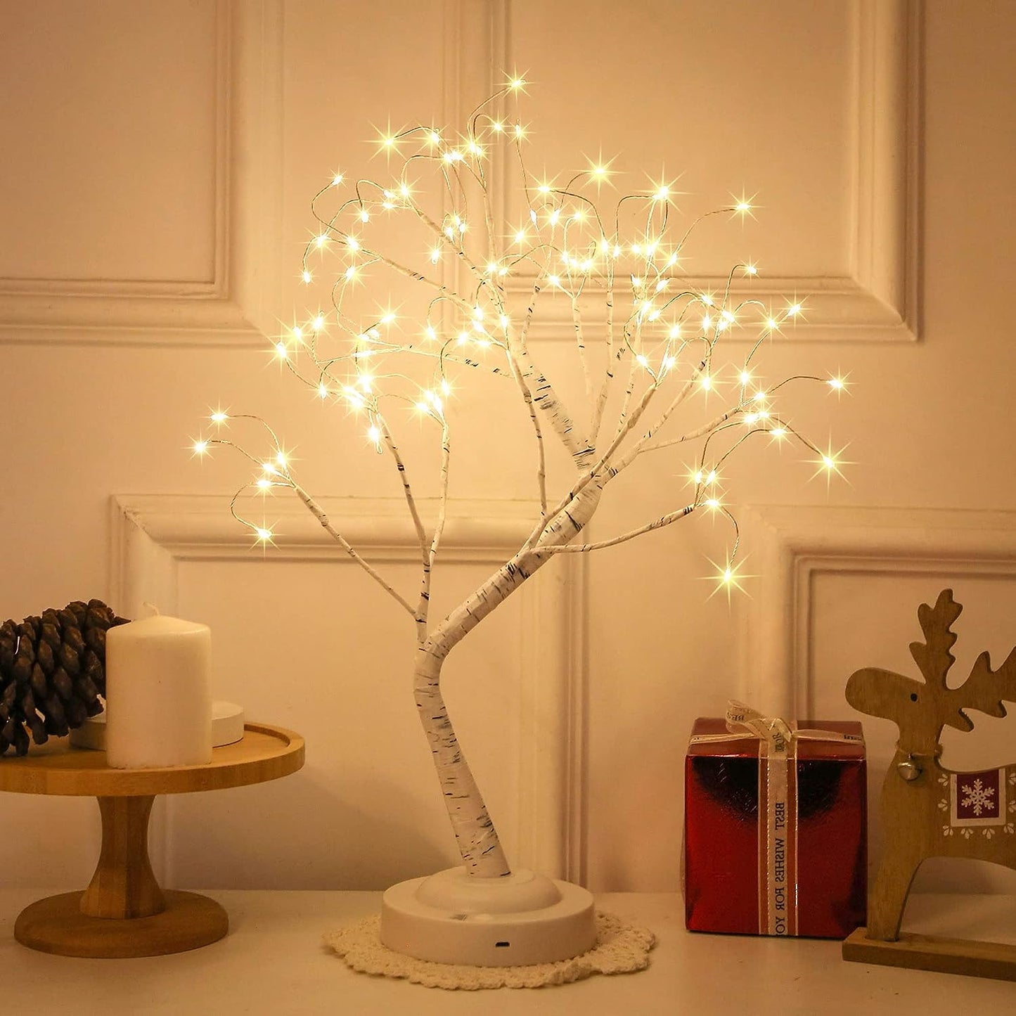 108 LED Birch Fairy Lamp – 8 Modes, USB/Battery, Home Decor - LootFaat