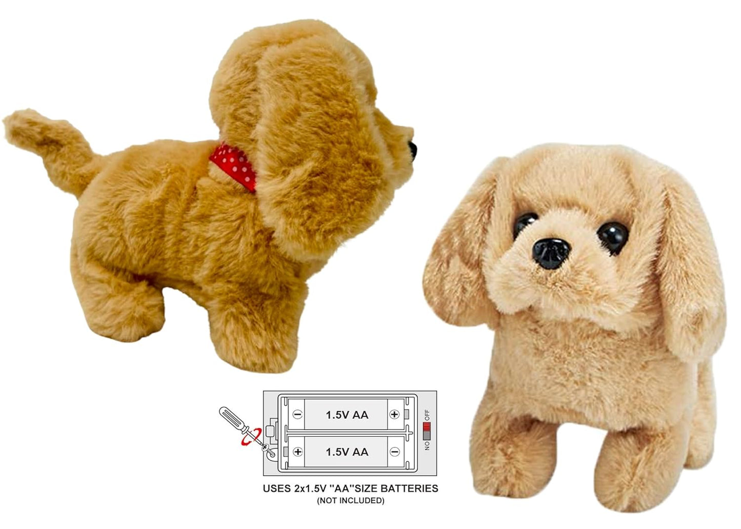 Electronic Interactive Plush Puppy Toy – Walking, Barking, and Tail Wagging Pet for Kids