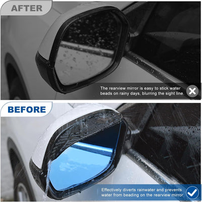 Carbon Fibre Rearview Mirror Rain Cover – Universal Water-Repellent Car Accessory