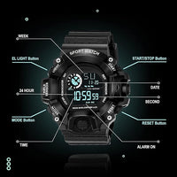 Digital Sports Watch – Rugged Outdoor Multi-Function Countdown Timer & Alarm