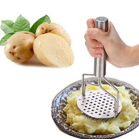 Stainless Steel Hand Masher (Mash For Dalvegetablepotatobaby Foodpav Bhaji) - LootFaat