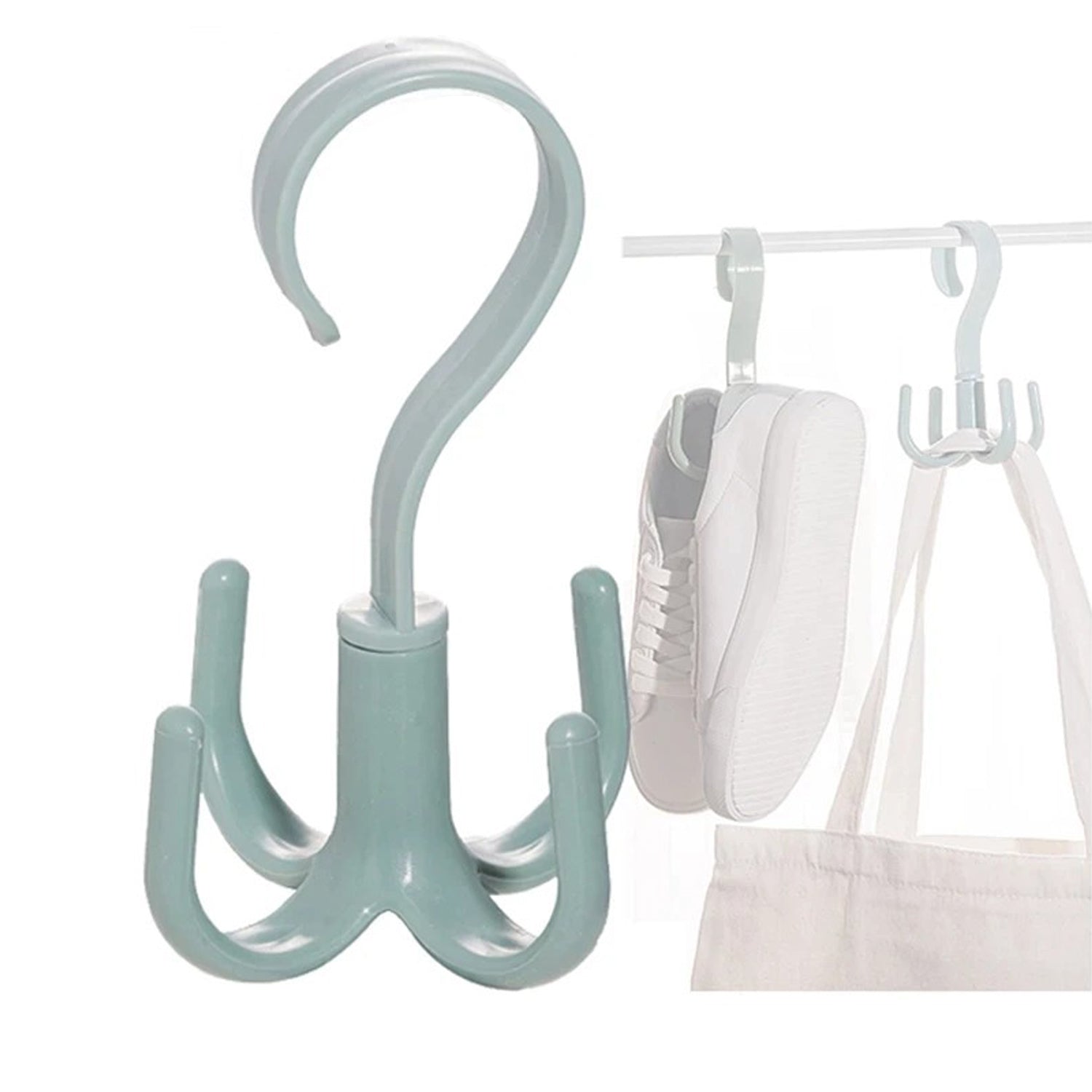 4-claw Multi-function 360 Degree Rotatable Purse Rack Handbag Hanger Hook - LootFaat