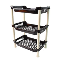 Apex Small Multiuse Plastic Storage Rack Organizer 3-tier