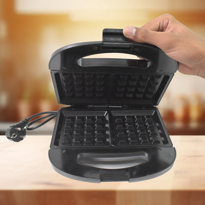 2817 Waffle Maker Makes 2 Square Shape Waffles Non-stick Plates Easy To Use With Indicator Lights - second image