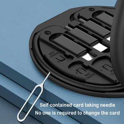 0377 Mini Multi-functional Fast Charging Data Cable Set For Apple Android Type C Charging With Retrieve Card Pinround Storage Boxcompact And Portable Usb Data Cable Storage Box Travel Cable Set (5in1) - second image