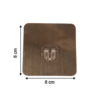 Self-adhesive Heavy-duty Plastic Wall Hook  1 Pc (8x8 Cm)