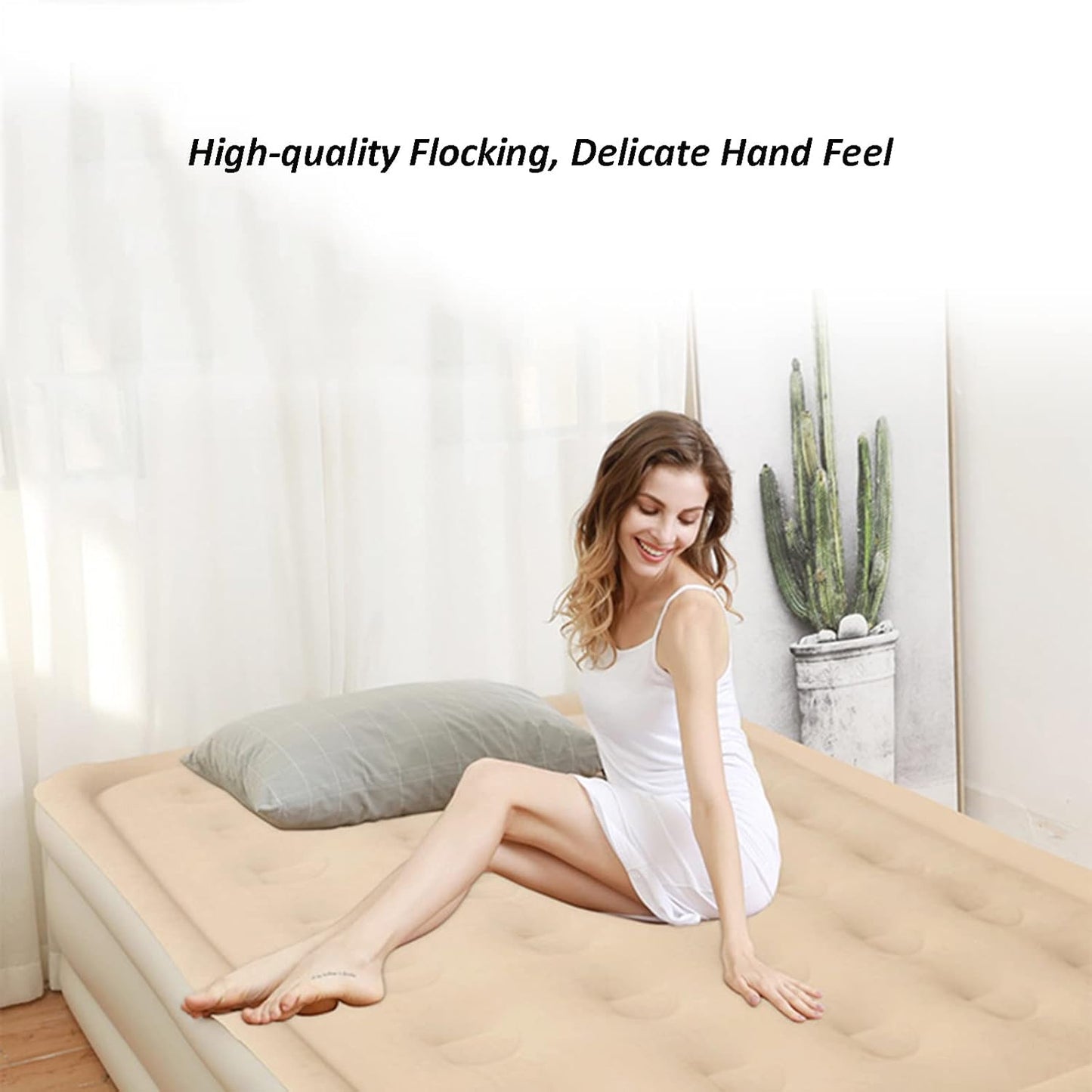 Portable Inflatable Air Bed - Folding Lazy Lounger for Home & Travel